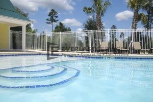 SP1 - Level Double Bar Spear Pool Fencing