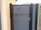 DW11 – Woodland Grey Slats Single Gate with Panel