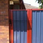 SS3 - Manor Red Frame with Bluestone Colourbond Single Gate