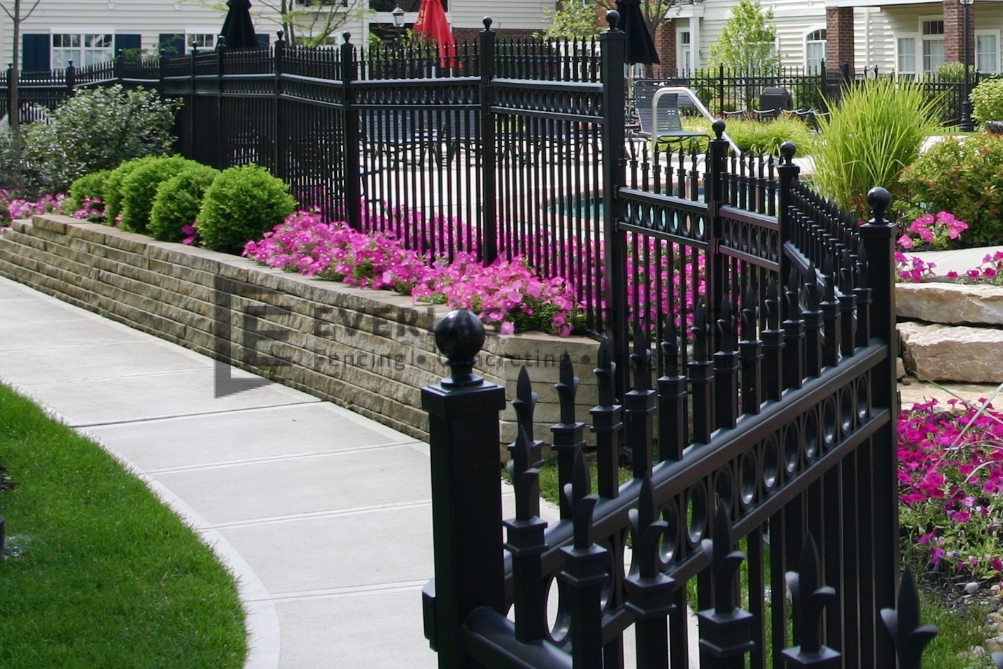 SF34 - Black Wraught Iron Fence Panels - Melbourne