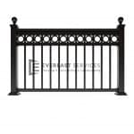 SF36 - Ball Cap Wraught Iron Level Ring Fence Panels