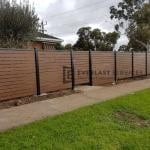 A183 - Aluminium Kawila Slats Fencing with Single Gate