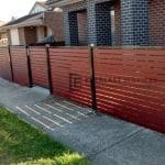 A90 - Front Slats Fence + Single Gate in Altona