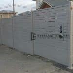 A61 - Off White Slats Fencing Front View