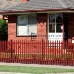 SF125 - Manor Red Steel Picket Fencing