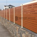 A46 - Western Red Cedar Horizontal Slats Above Retaining Wall - Hoppers Crossing
