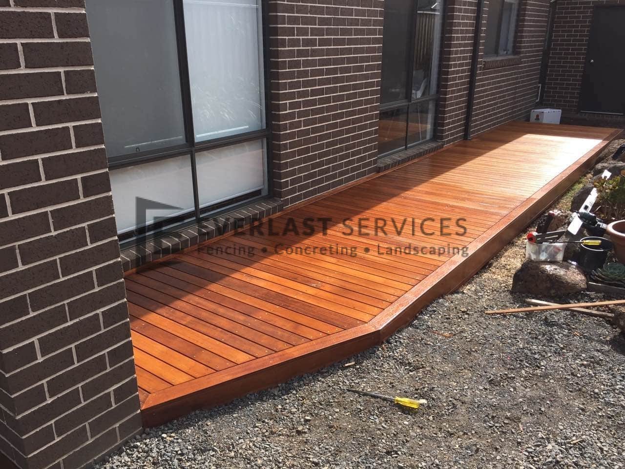 T50 - Timber Decking Side of House
