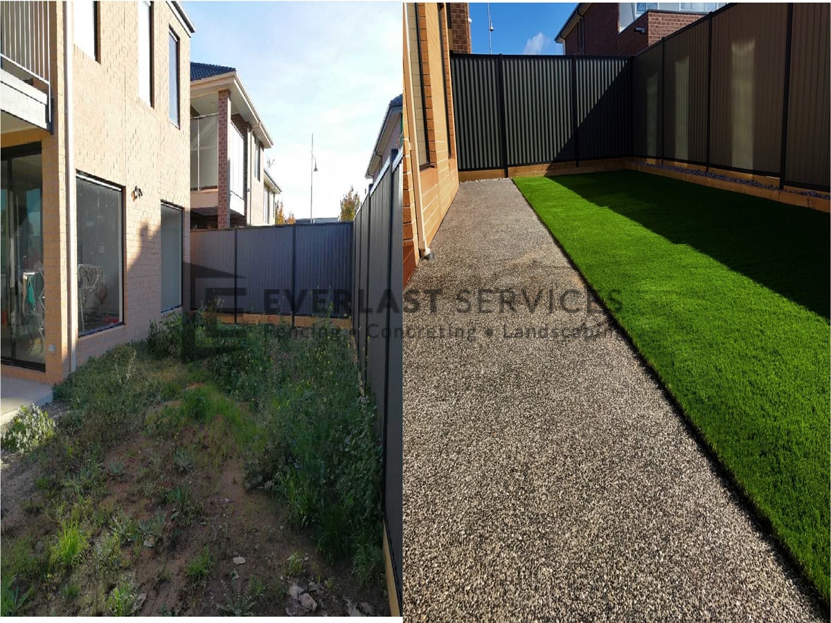 L97 - Backyard Landscaping before and after