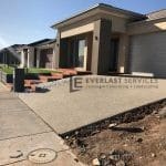 L63 - Merbau Decking Stairs + Exposed Aggregate + Synthetic Grass