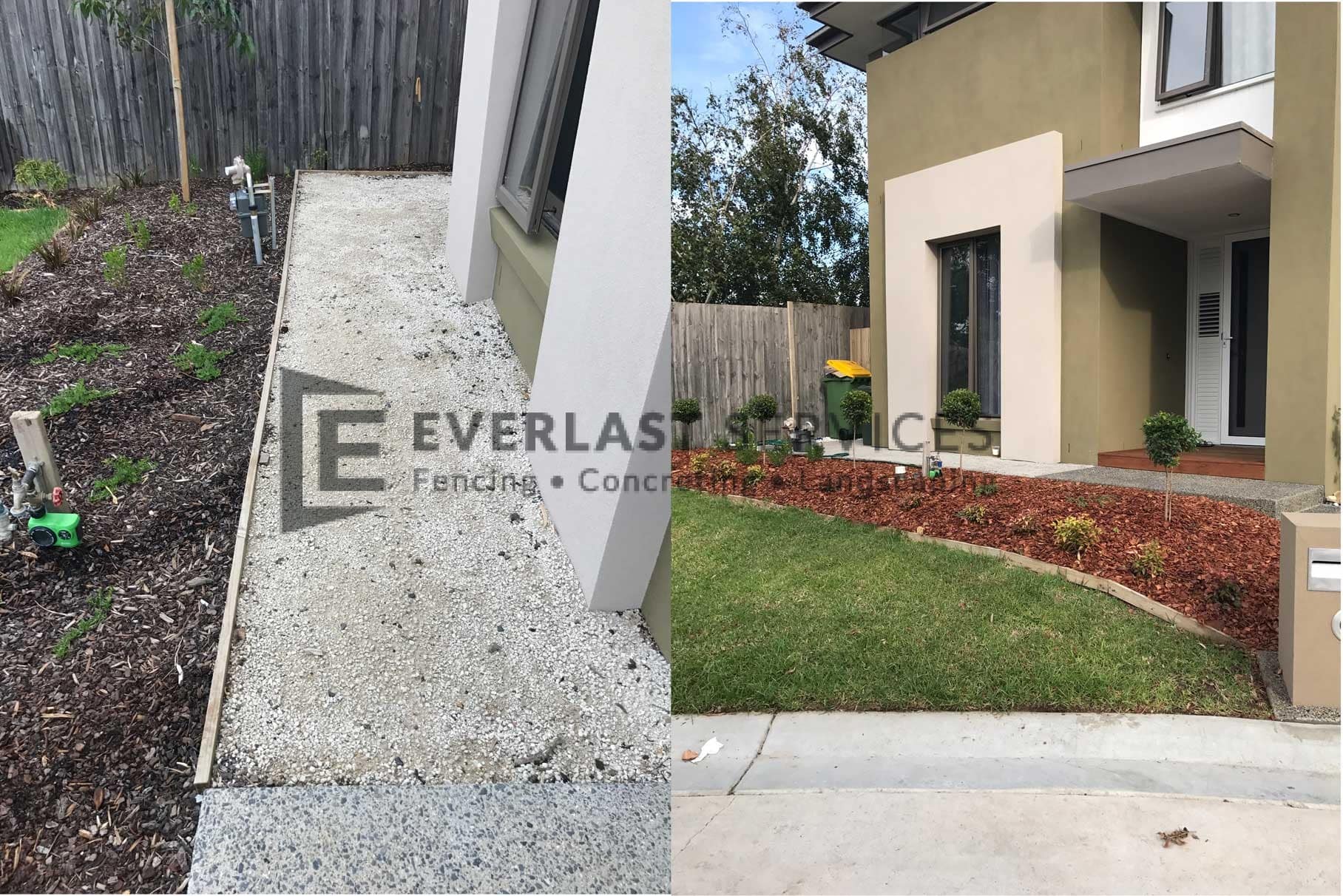 L75 - Front Landscaping Before and After