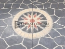 STE12 – Stencil Concrete with Flower Ring Pattern