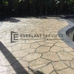 STE5 - Bushrock Stencil Concrete around Pool