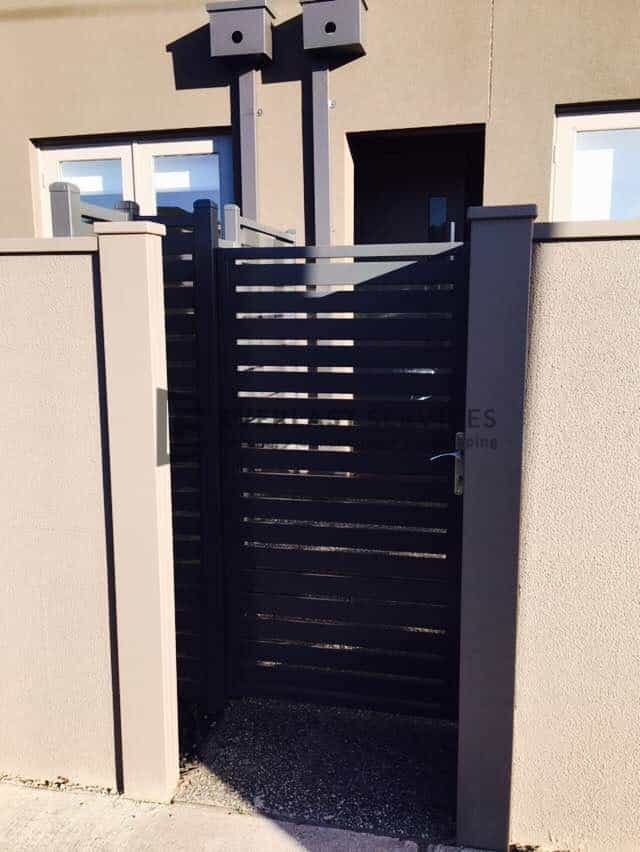 SS111 - Aluminium Slats Single Entry Gate
