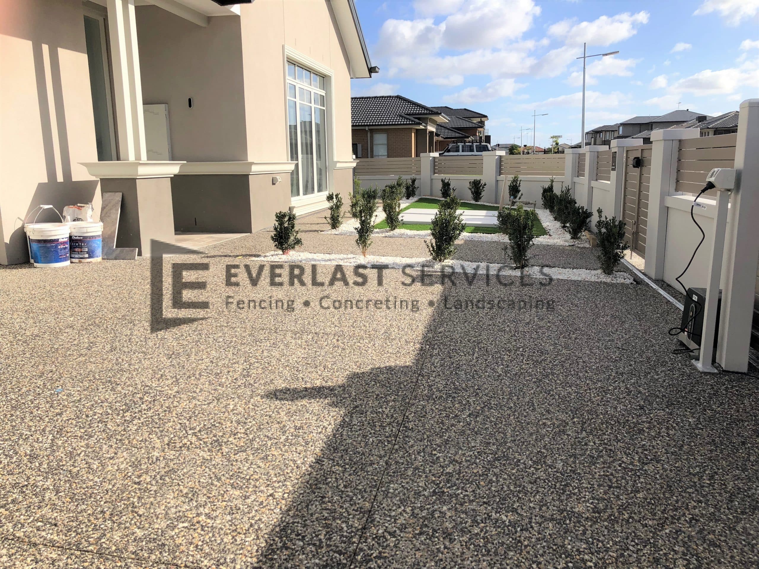 Exposed Aggregate Front Driveway