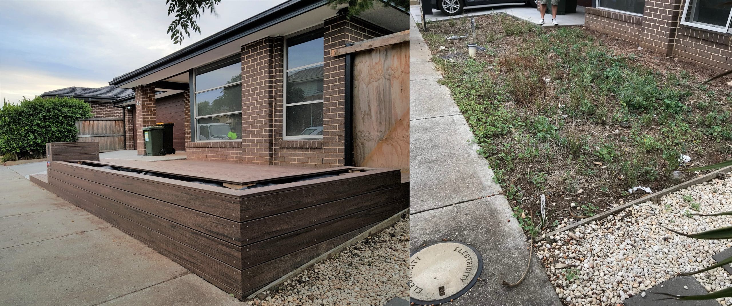 Front Before and After Modwood Garden Box