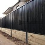 Custom Colourbond Fencing with Retaining Wall