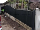 Front View Custom Colourbond Fencing with Retaining Wall