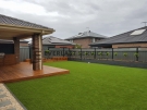Synthetic Grass with Raised Cladded Garden Boxes