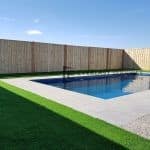 Landscaping - Bluestone Coping, Synthetic Grass and Pool