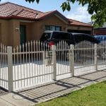 SF182 - Steel Fencing on corner block